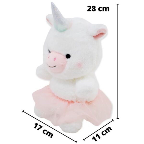 unicornio de peluche blanco kawaii 2