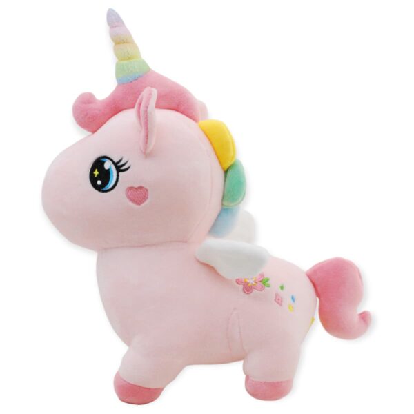 unicornio de peluche con cuerno colorido 2