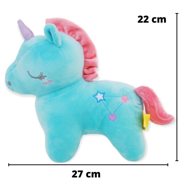 unicornio de peluche con estrellas azul 2