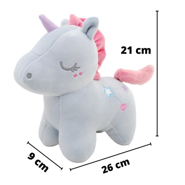 unicornio de peluche gris 3