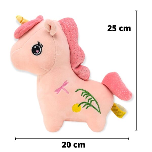 unicornio de peluche rosa 25 cm altura 2