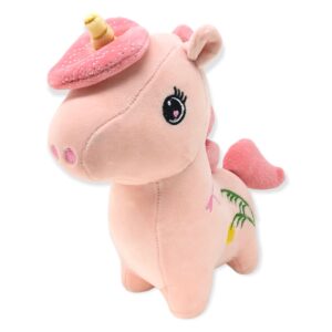 unicornio de peluche rosa 25 cm altura