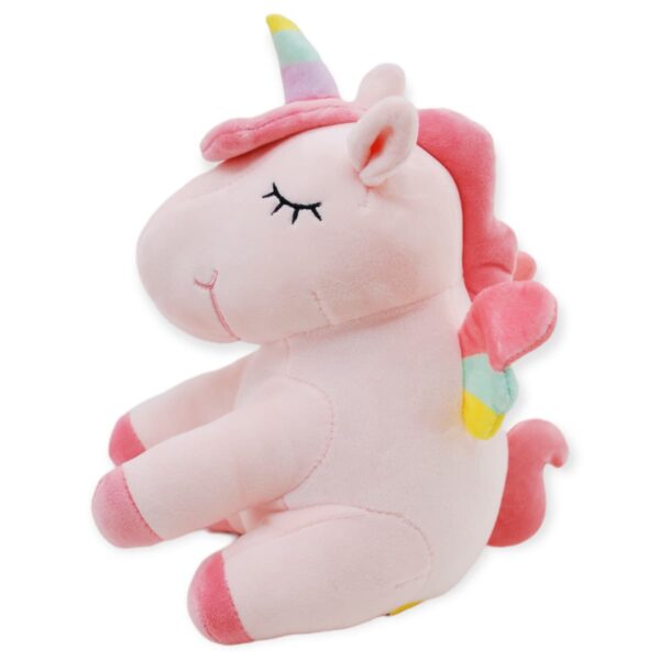 unicornio de peluche rosa alas coloridas 2