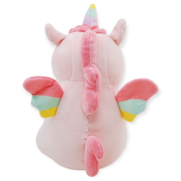 unicornio de peluche rosa alas coloridas 3