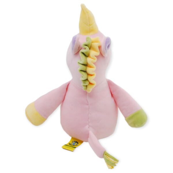 unicornio de peluche rosa con amarillo 4