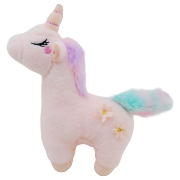 unicornio de peluche rosa con azul 2