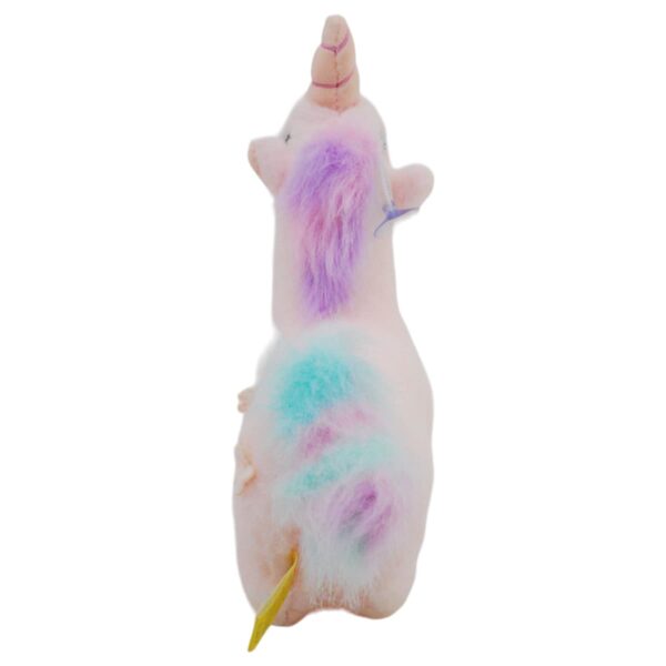 unicornio de peluche rosa con azul 3