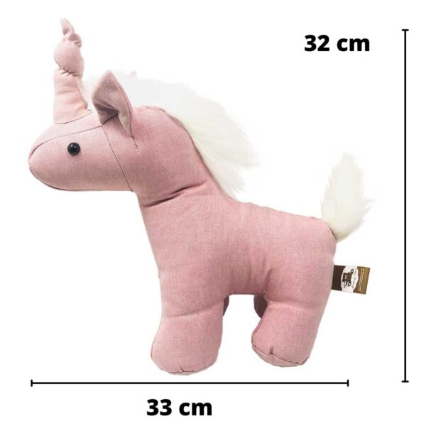 unicornio de peluche rosa con cabello blanco 2