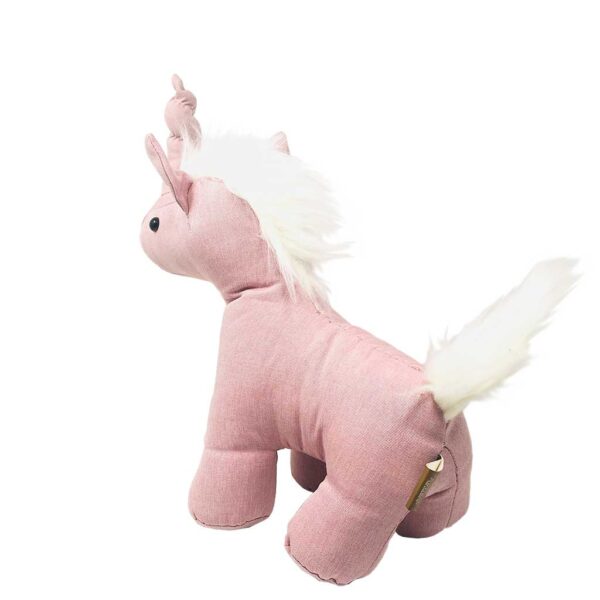 unicornio de peluche rosa con cabello blanco 3