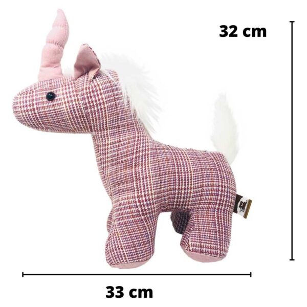 unicornio de peluche rosa con cuerno rosa 2