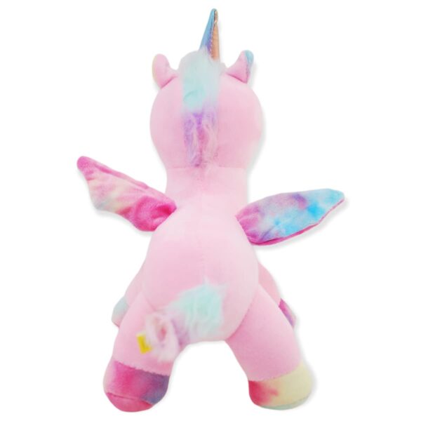 unicornio de peluche rosa cuerno azul 3