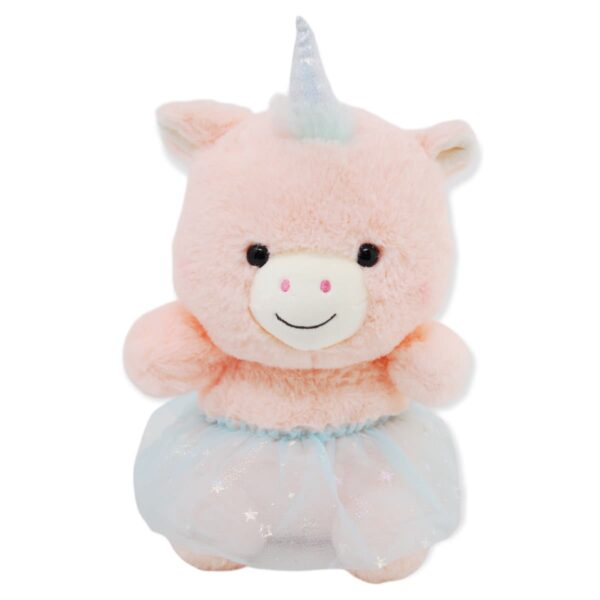 unicornio de peluche rosa kawaii