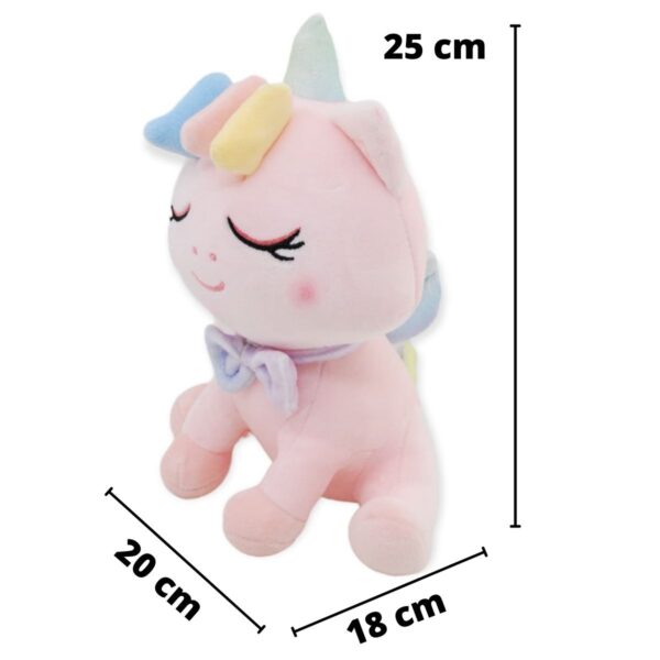 unicornio de peluche rosa sonriente 2