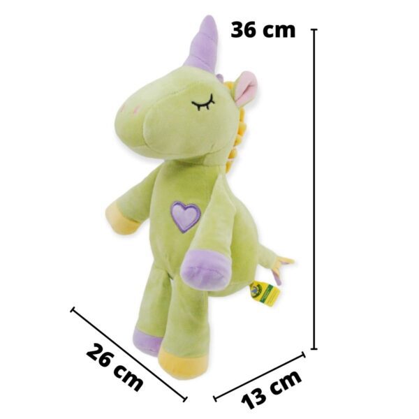 unicornio de peluche verde 2