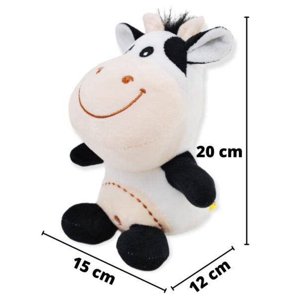 vaca de peluche blanca 20 cm 2