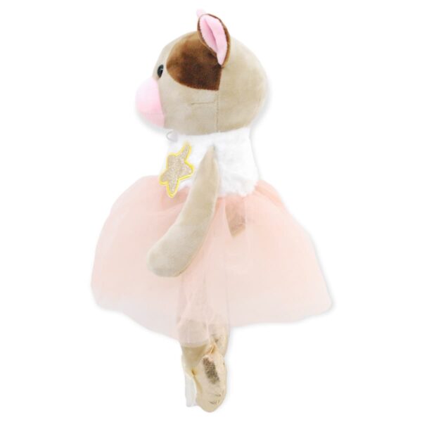 vaca de peluche café vestido rosa 3