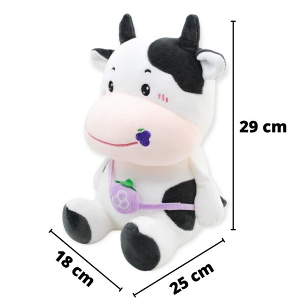 vaca de peluche kawaii con una uva 2