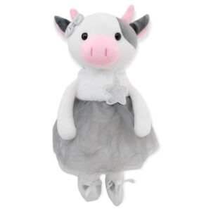 vaca de peluche vestido gris