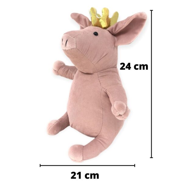 cerdo de peluche rey con corona 2