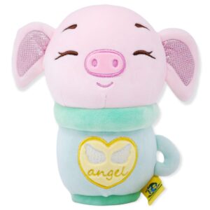 cerdo de peluche rosa en taza azul