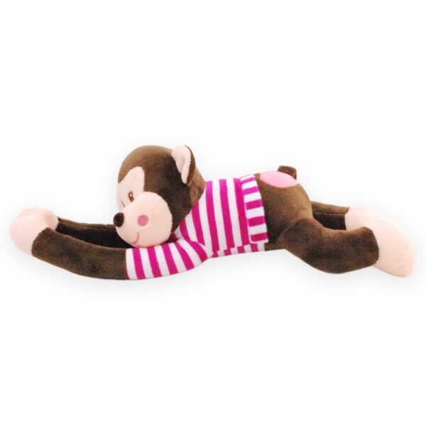 chango de peluche café playera roja 32 cm 2