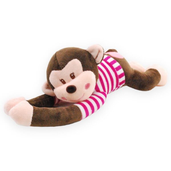 chango de peluche café playera roja 32 cm