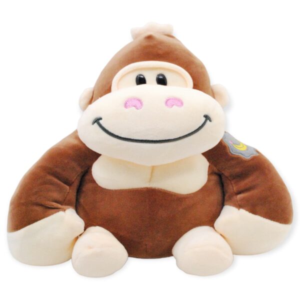 chango de peluche café sonriente