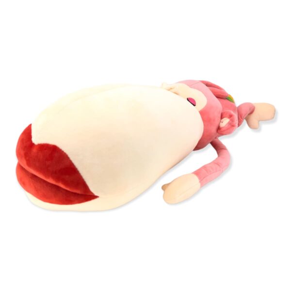 chango trompudo de peluche rosa