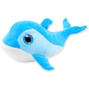 delfin de peluche azul 30 cm largo