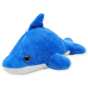 delfin de peluche azul