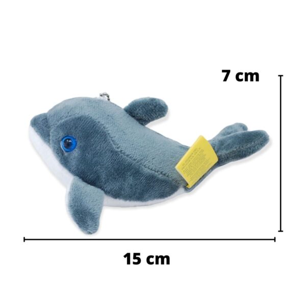 delfin de peluche gris 15 cm 2