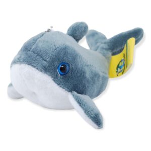 delfin de peluche gris 15 cm