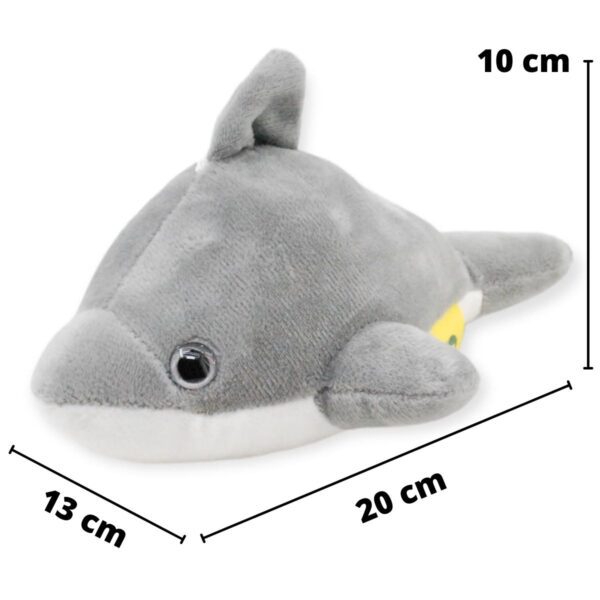 delfin de peluche gris 20 cm 2