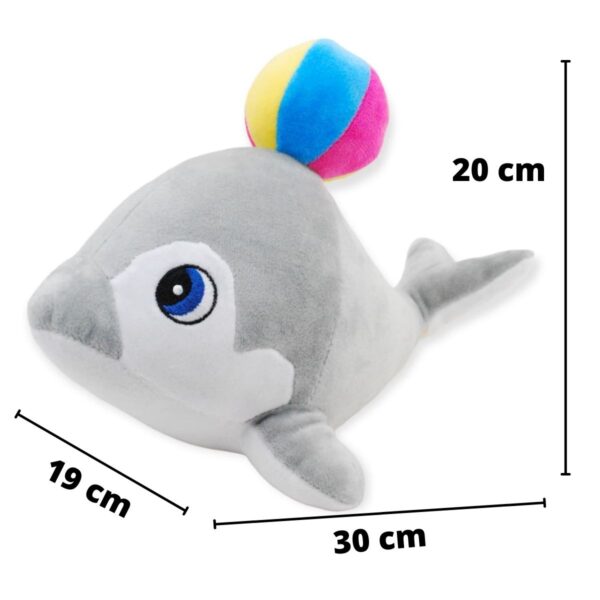 delfin de peluche gris 30 cm 2