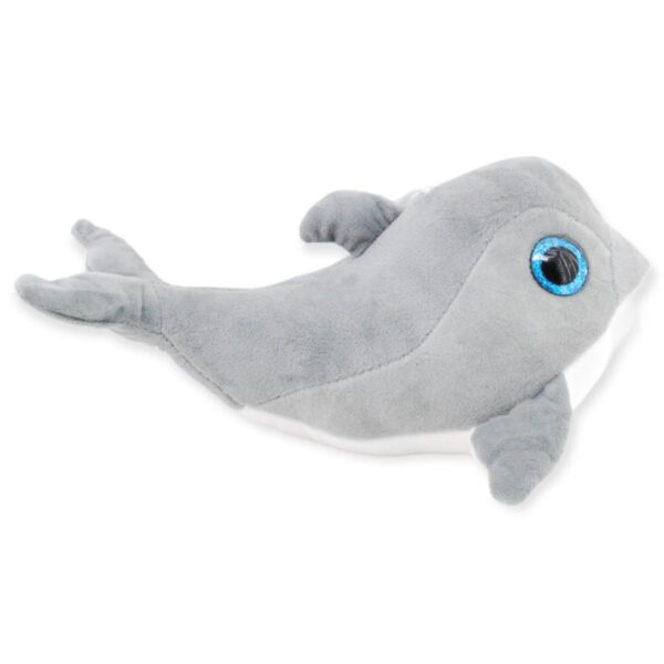 delfin de peluche gris 30 cm largo 4