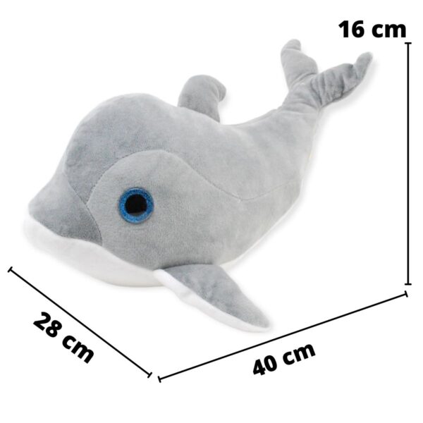 delfin de peluche gris 40 cm 2