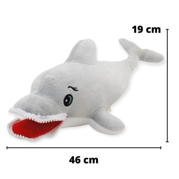 delfin de peluche gris 46 cm 2