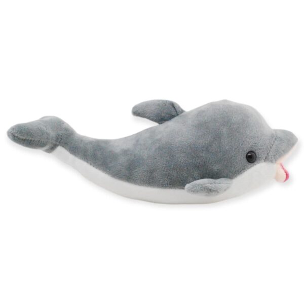 delfin de peluche gris lengua afuera 4