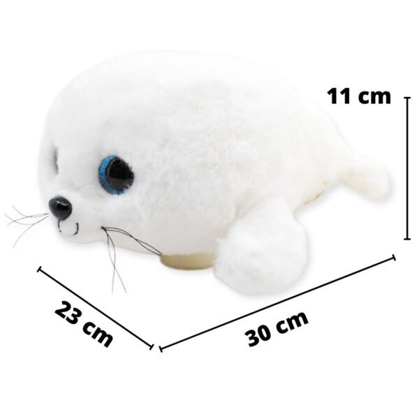 foca de peluche blanca 30 cm 2