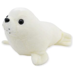 foca de peluche blanca