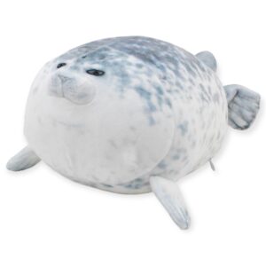 foca de peluche gris