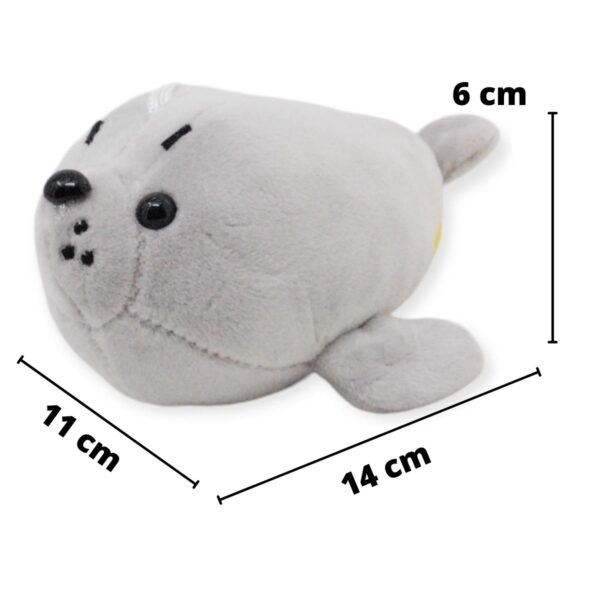 foca de peluche gris gorrdita 2