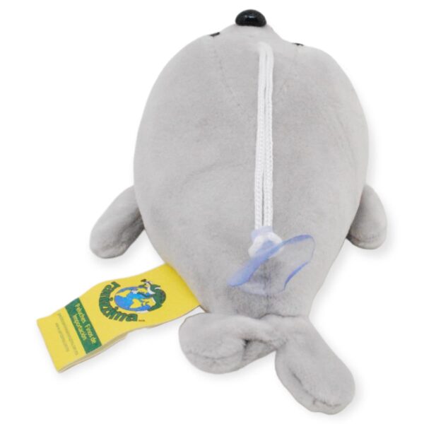 foca de peluche gris gorrdita 3