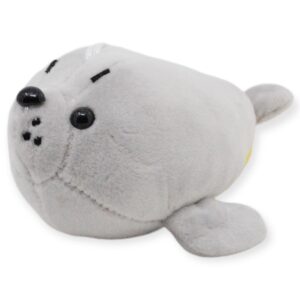 foca de peluche gris gorrdita