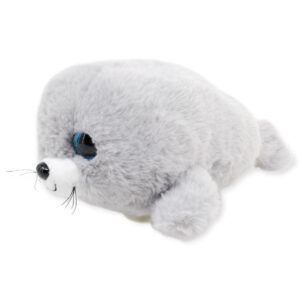 foca de peluche kawaii gris