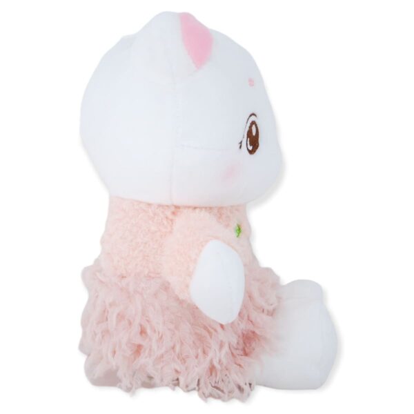 gatita de peluche blanca vestido rosa 3