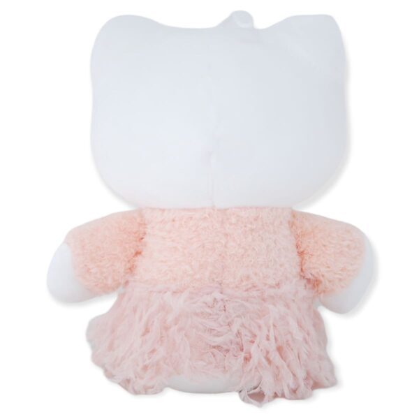 gatita de peluche blanca vestido rosa 4