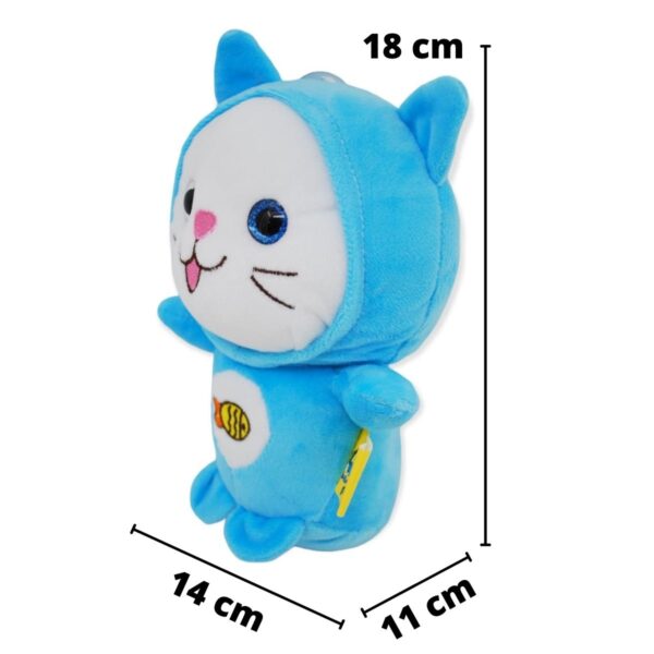 gato de peluche blanco pijama azul 2