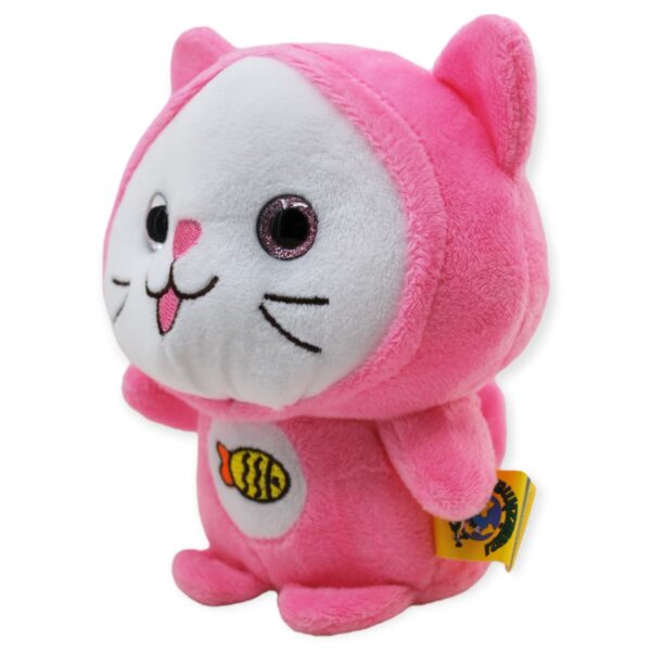 gato de peluche blanco pijama rosa 2