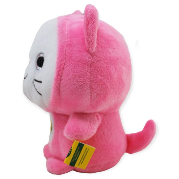 gato de peluche blanco pijama rosa 3